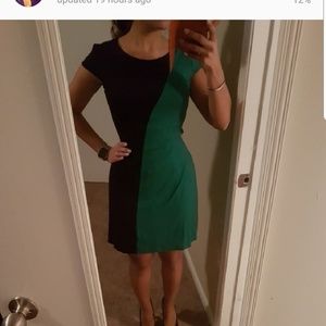 black and green dress